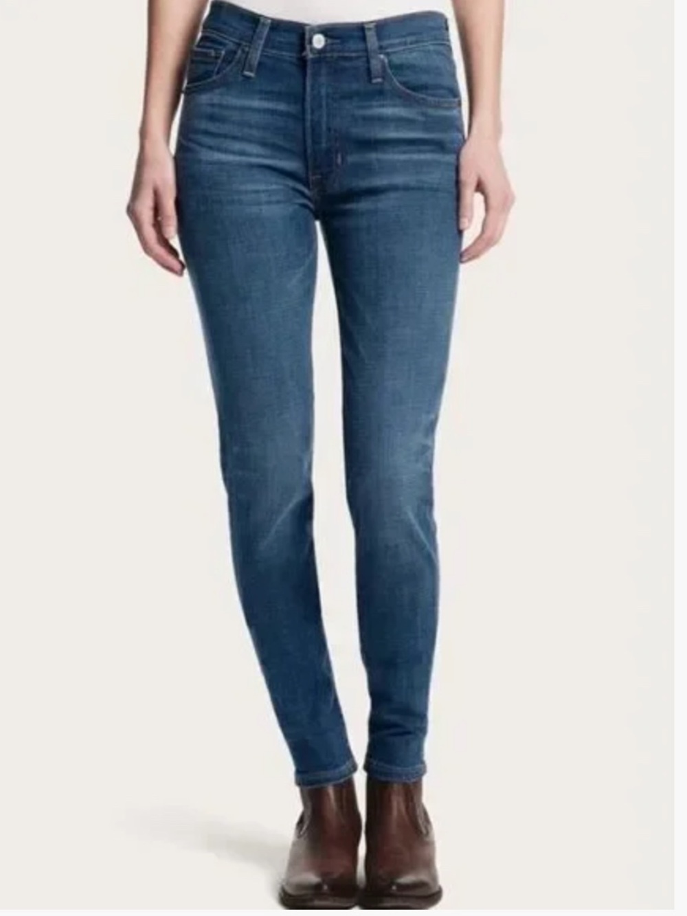 Frye High Waisted Skinny Jeans Size 29 Medium Wash Denim